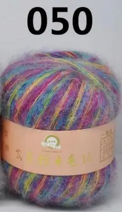 050yellow purple cam TPRPYN 1 шт. = 50 г мягкий мохер Кашемир Вязание шерсть пряжа DIY шаль шарф вязание крючком нитки поставки - Цвет: 050yellow purple cam