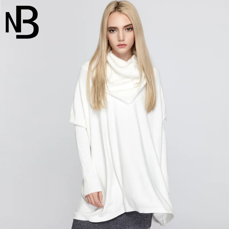 Plus Size Women Sweaters 2017 Knitting Turtleneck Cotton Solid Batwing Female Casual Basic Fashion Winter Loose Pullover A959 | Женская