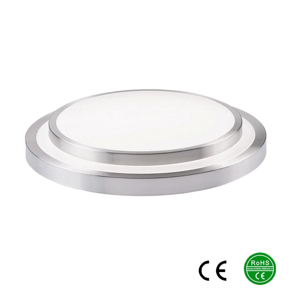 Светодиодный потолочный светильник диаметр 350 мм алюминий + акриловый