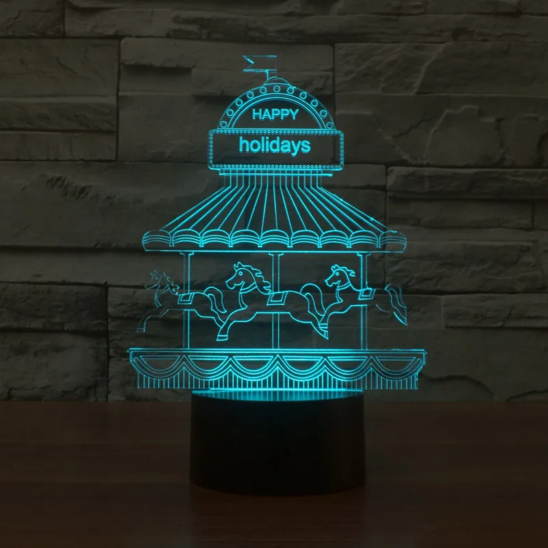 Детская Парк развлечений 7 Изменение цвета сенсорный датчик USB LED Настольная