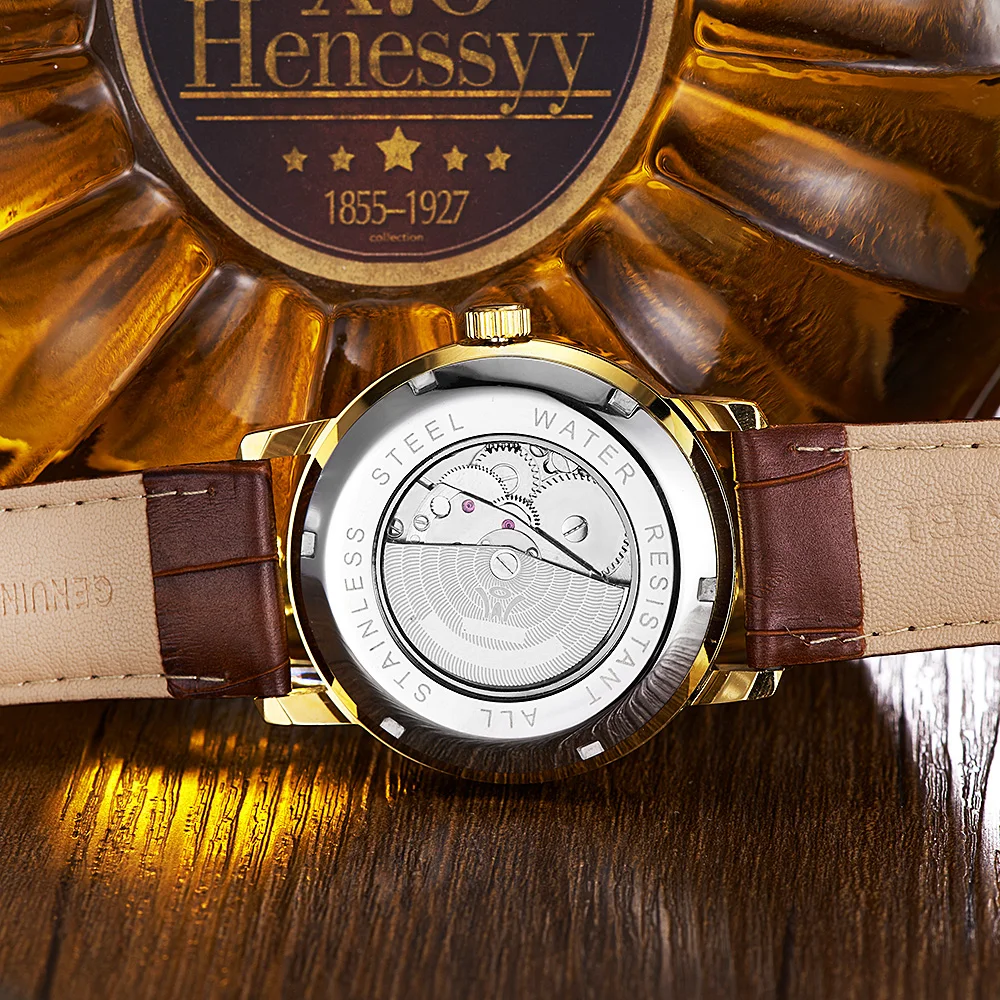 2017 Популярные брендовые OUYAWEI самостоятельно ветер механические часы Для мужчин