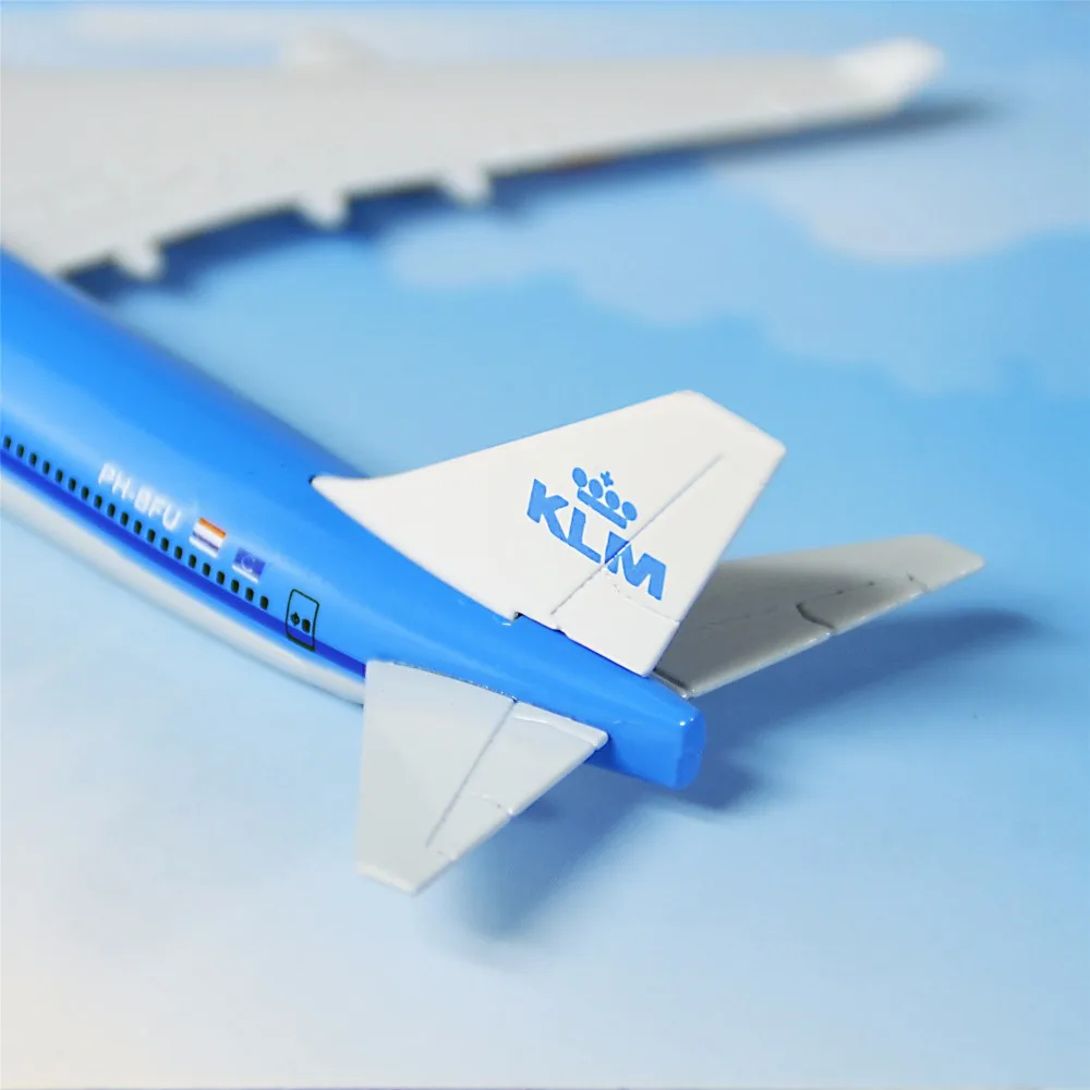 Модель самолета KLM Boeing 747 16 см металлические модели для детей подарок на день