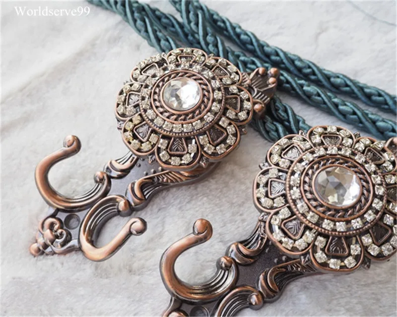 Европейские держатели для занавесок из цинкового сплава настенные крючки со