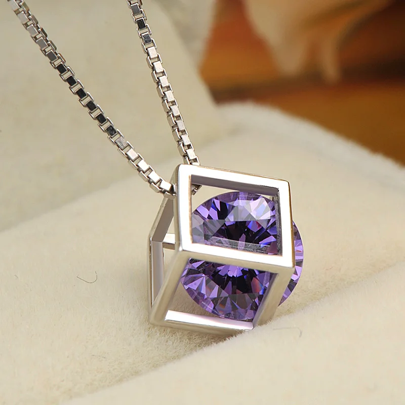Heezen изысканный и компактный куб кулон ожерелье полый дизайн Sieraden Maken для женщин