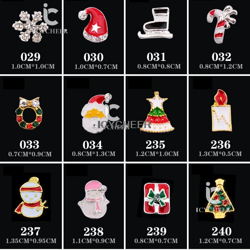 

ICYCHEER 10pcs Nail Art Metal Alloy Decoration 3D Tips DIY Jewelry Rhinestone Peal Charms