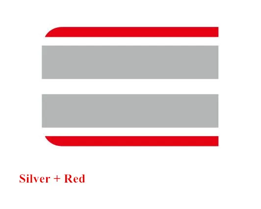 Silver-Red Гоночный спортивный полосатый наклейка на капот автомобиля авто капот крышка двигателя Декор виниловые переводные наклейки внешние аксессуары для Toyota AYGO - Название цвета: Silver-Red
