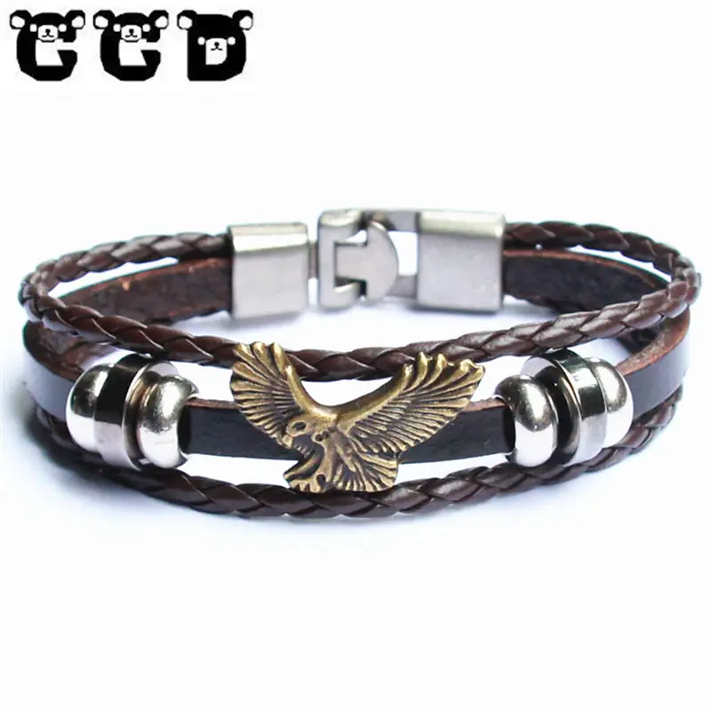 Новый Мода 2018 г. сова глаз браслеты на запьястье напульсники Лето Винтаж