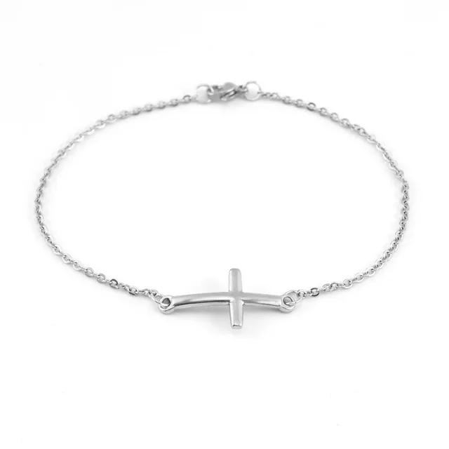 steel cross Нержавеющая сталь орден Святого Бенедикта Крест Шарм золото/серебро Религиозный браслет Католические медали браслет Pulsera Catolica - Окраска металла: steel cross