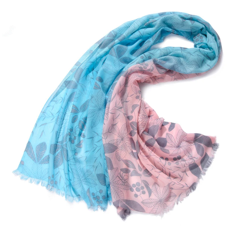 2017 Мода Осень Зима Марка Цветы Саржа Печатных Кашемировые Шали Нескольких Цветов
