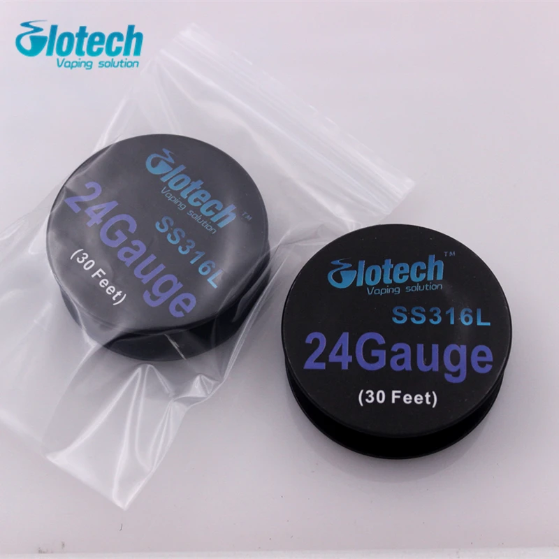 Glotech 10m/roll SS316L Wire heating wires for electronic hookah RDA RBA RTA Atomizer Pre-built Coil Wires DIY vaporizer | Электроника