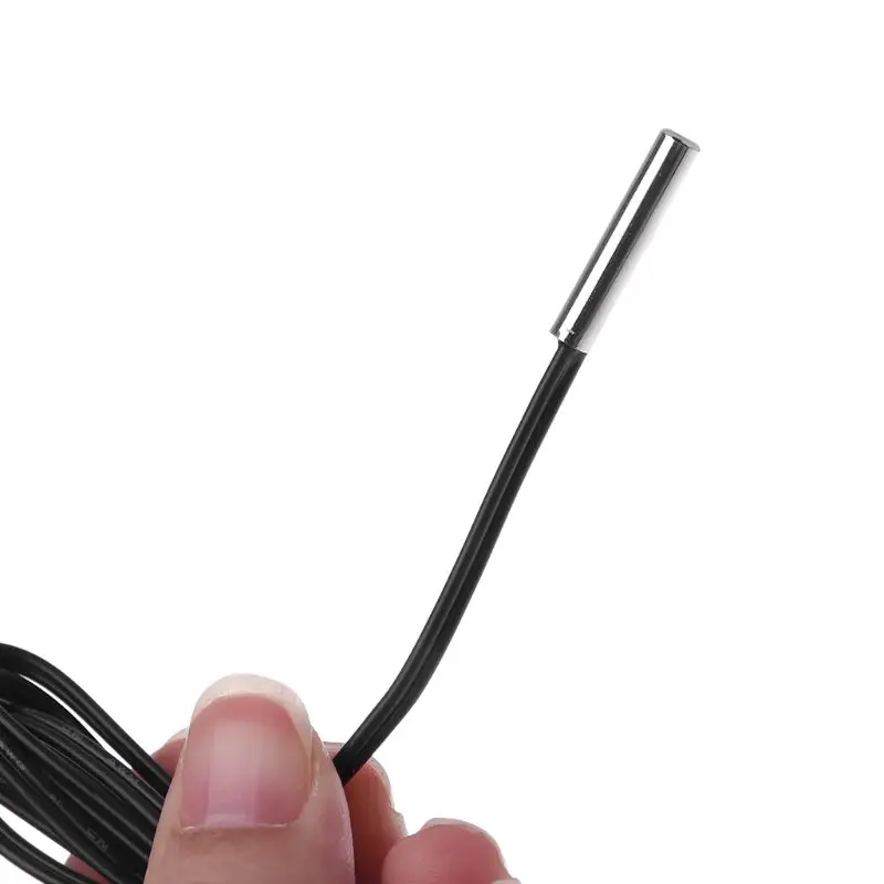 

0.56" Mini Digital Thermometer Waterproof 1M Temperature Sensor Probe -55C to 125C Temperature Gauge LED Display