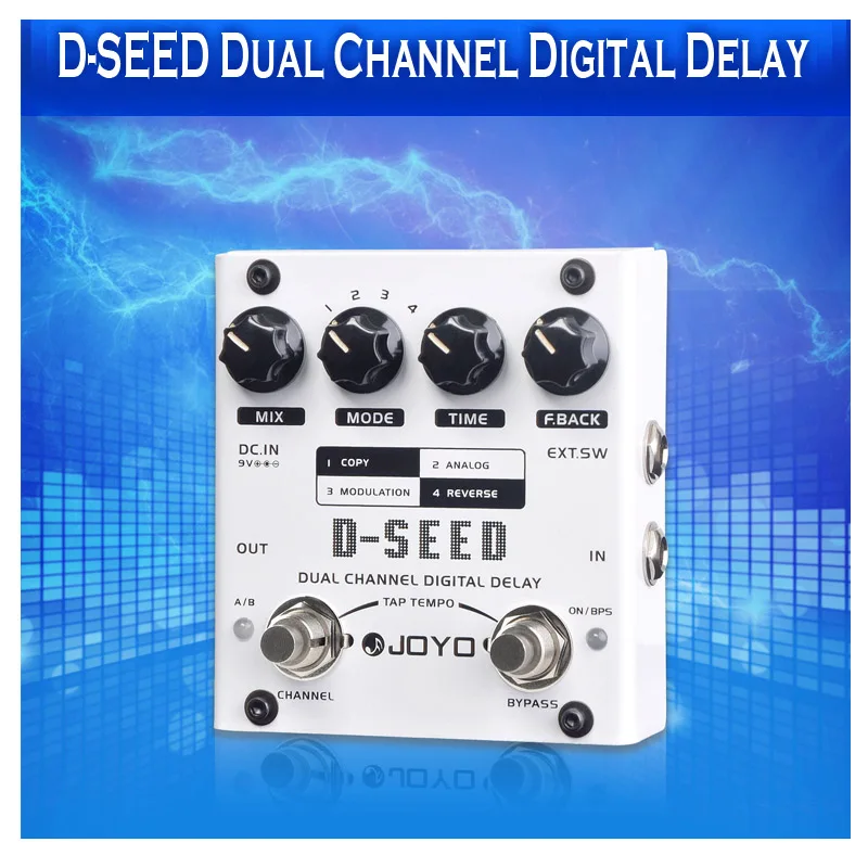 JOYO D-SEED Delay Guitar Effect Pedal delay effects guitarra stompbox Dual Channel Digital Delay True Bypass free shipping enlarge