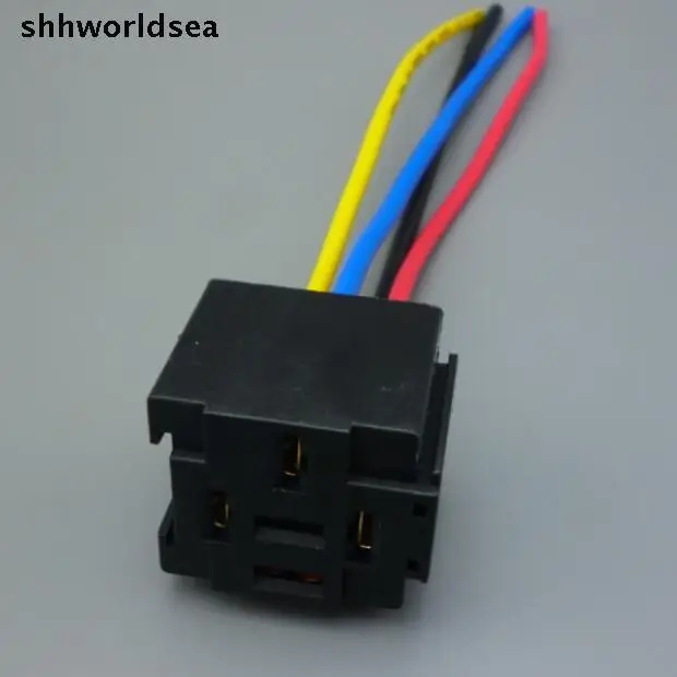 Автомобильный релейный разъем shhworldsea 10 шт./лот 16AGW 14 5 см 40A 4P автомобильный 4