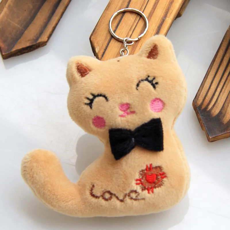 Маленький размер 8 см плюшевый брелок с котом чучело кошка детские плюшевые