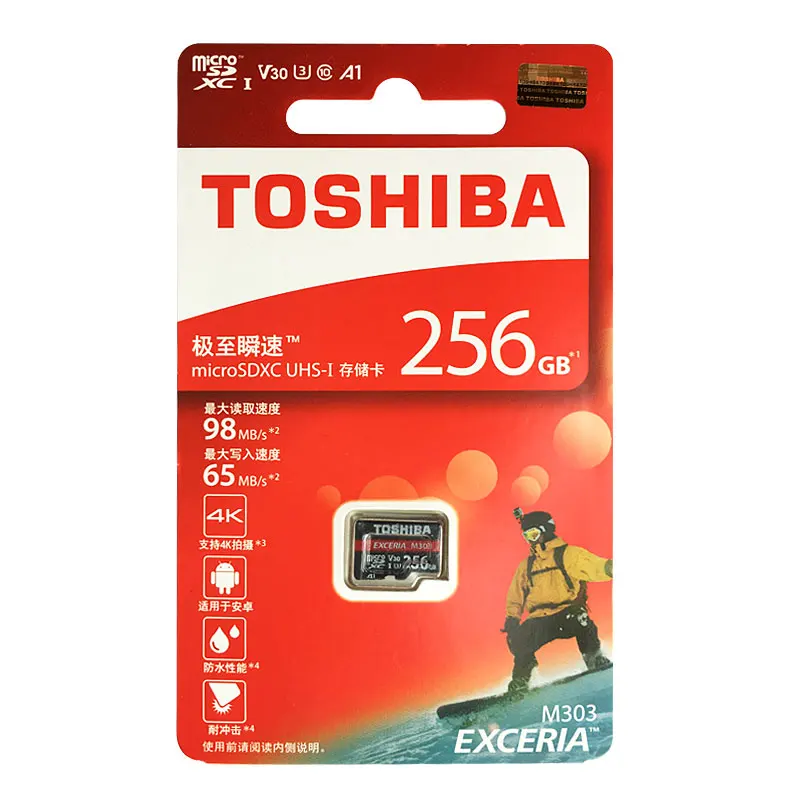 Карта памяти TOSHIBA M303 Micro SD 64 Гб 128 ГБ 256 MicroSD Max 98 м/с MicroSDXC V30 UHS I U3 A1 TF карта относится к