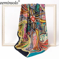 new style luxury brand scarf bandana female printed large square winter wrap scarf warm shawls stoles scarves for women 120120c