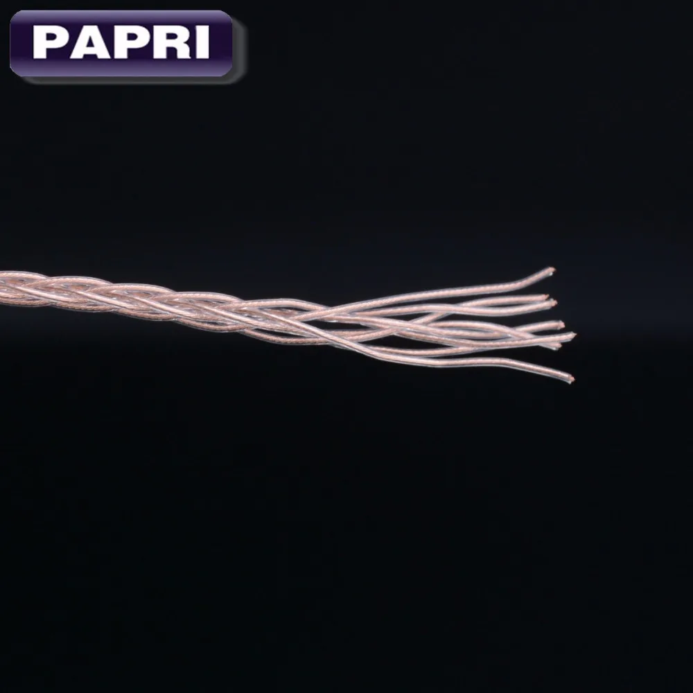 PAPRI 3.28ft/1 м 8 ядер PTFE OCC Медный провод обновления аудио кабель для наушников Hifi DIY