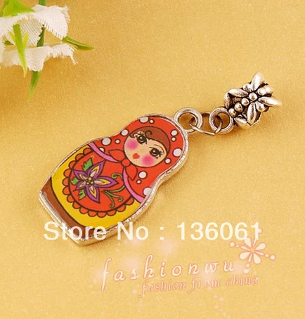 Эмалированный сплав Матрешка Русская кукла кулон из бисера цветочный этнический