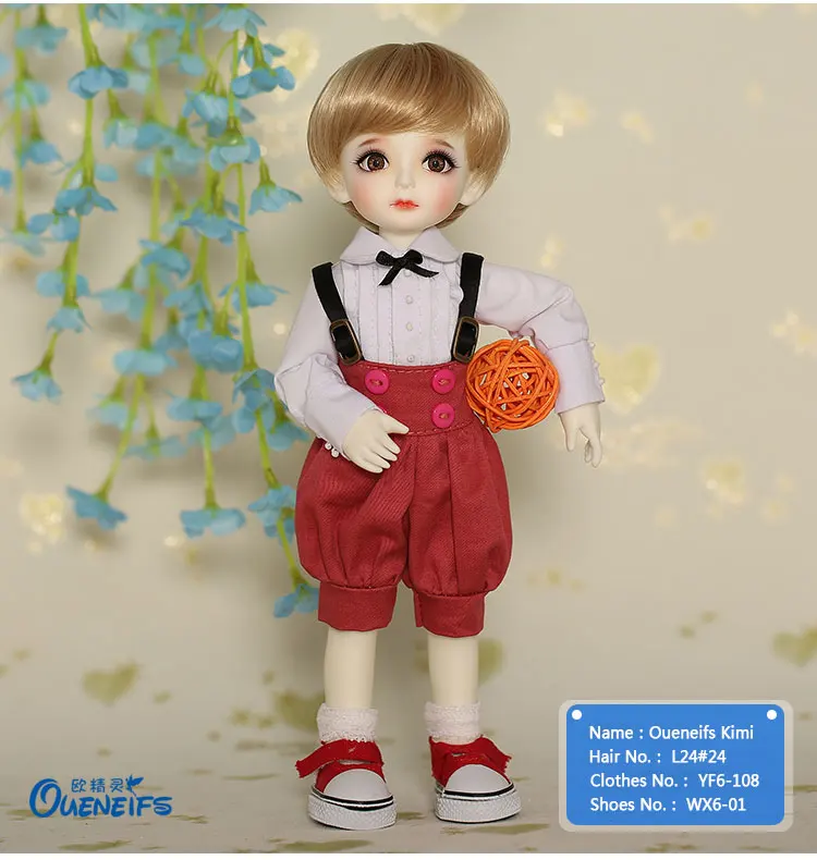 BJD SD Кукла Одежда 1/6 девочка Мальчик белая рубашка брюки для девочки или мальчика тело YF6-108 куклы аксессуары