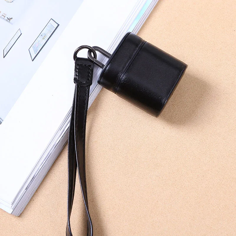 Black Кожаные чехлы для наушников для Honor FlyPods/huawei FreeBuds 2 зарядный ящик бизнес защитный чехол - Цвет: Black