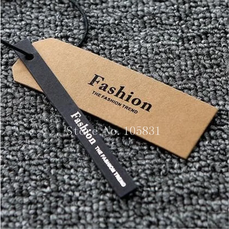 Точечные метки бирки из крафт-бумаги индивидуальный логотип для крупного