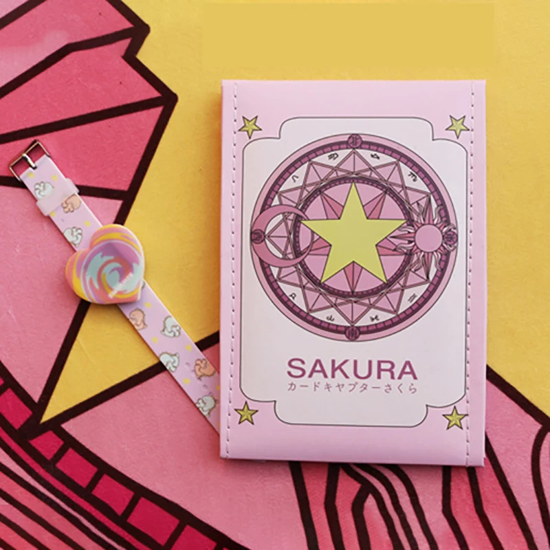 Большой Cardcaptor Sakura симпатичное зеркало для макияжа косметическое очень прозрачное зеркало для макияжа Зеркала для удобного романтического подарка карта Kuluo