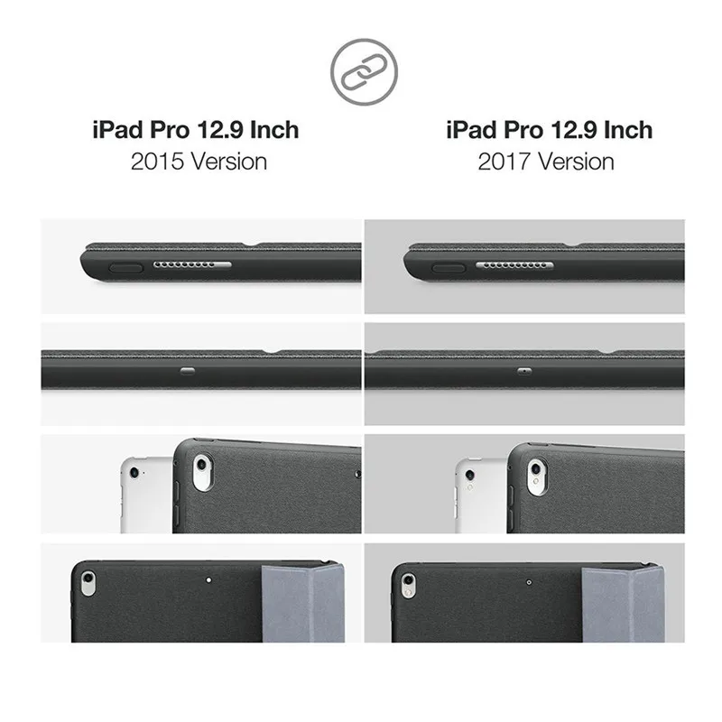 Высококачественный Магнитный чехол-подставка из искусственной кожи для Apple iPad Pro 12,9 дюймов чехол для планшета с держателем карандаша+ пленка+ стилус