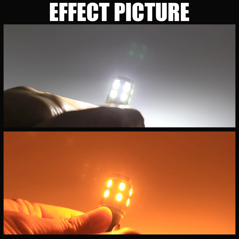 

EURS 2PCS 1156 BA15S P21W LED Auto Brake lights 1157 7440 7443 T20 12SMD Car LED Lamps Motor Turn Signal Reverse Tail Light 12V