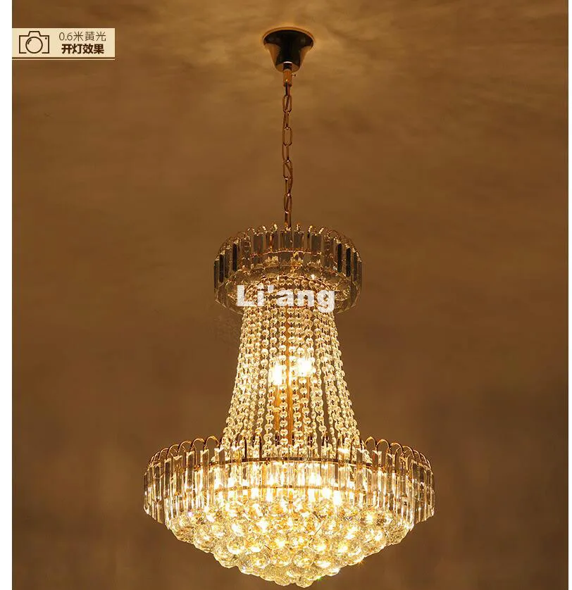 2017 Современная Золотая светодиодная хрустальная люстра E14 с 5 лампочками