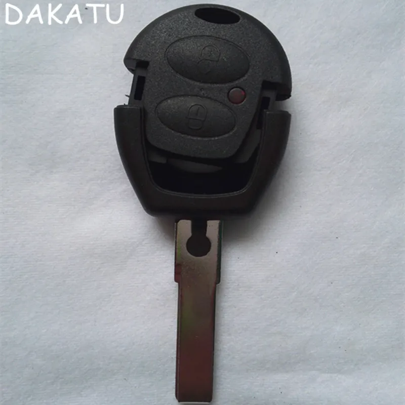 Чехол брелок DAKATU с 2 кнопками для Volkswagen VW Gol Passat Polo Golf Sharan Bora Jetta 10 шт./лот|Ключ от