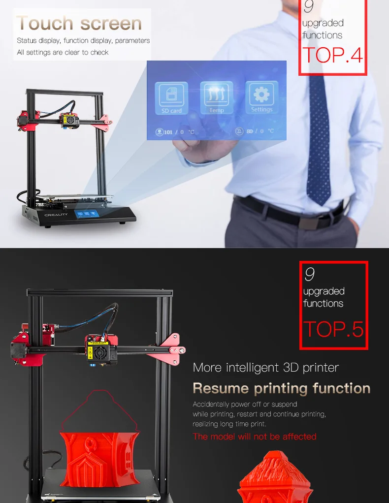 CREALITY 3D CR-10S Pro Touch lcd V2.4.1 материнская плата с двойным экструзионным копированием, печатная нить с функцией автоматического выравнивания