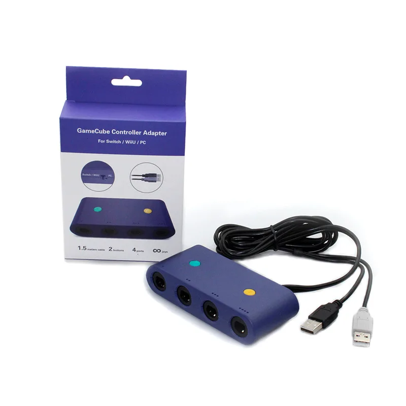 4 Порты USB для геймкуб контроллер адаптер конвертер 1 5 м кабель 2 кнопки Nintendo Switch/UWii