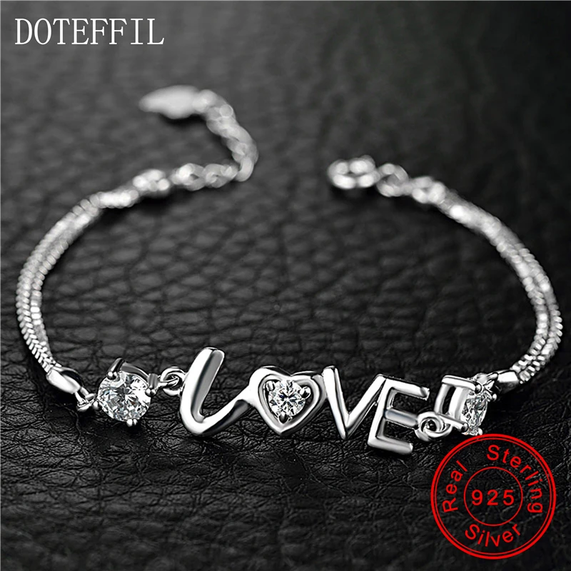 Женский браслет из серебра 925 пробы с фианитами|zircon bracelet|sterling silver braceletsilver bracelet women
