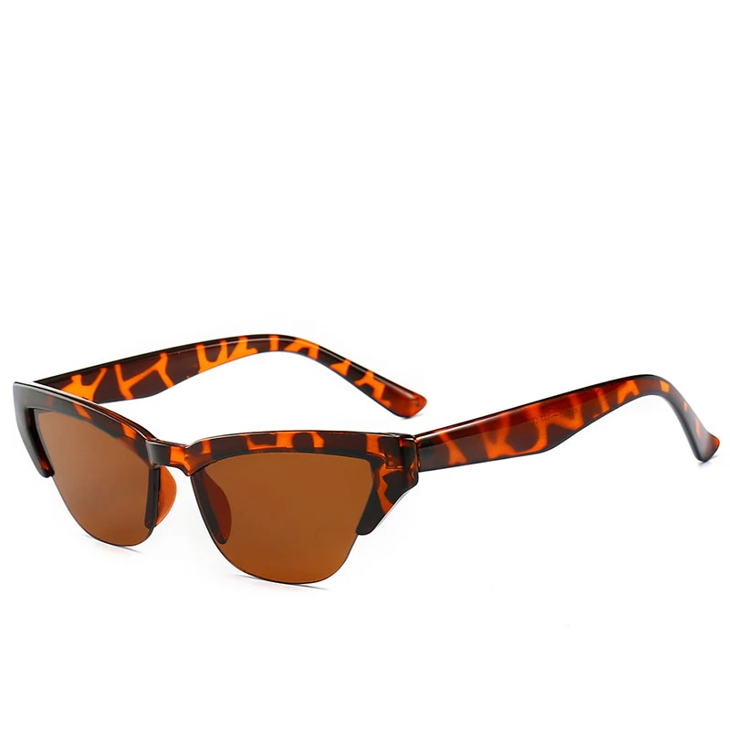 Женские солнцезащитные очки в стиле ретро PAMASEN кошачий глаз полуоправе