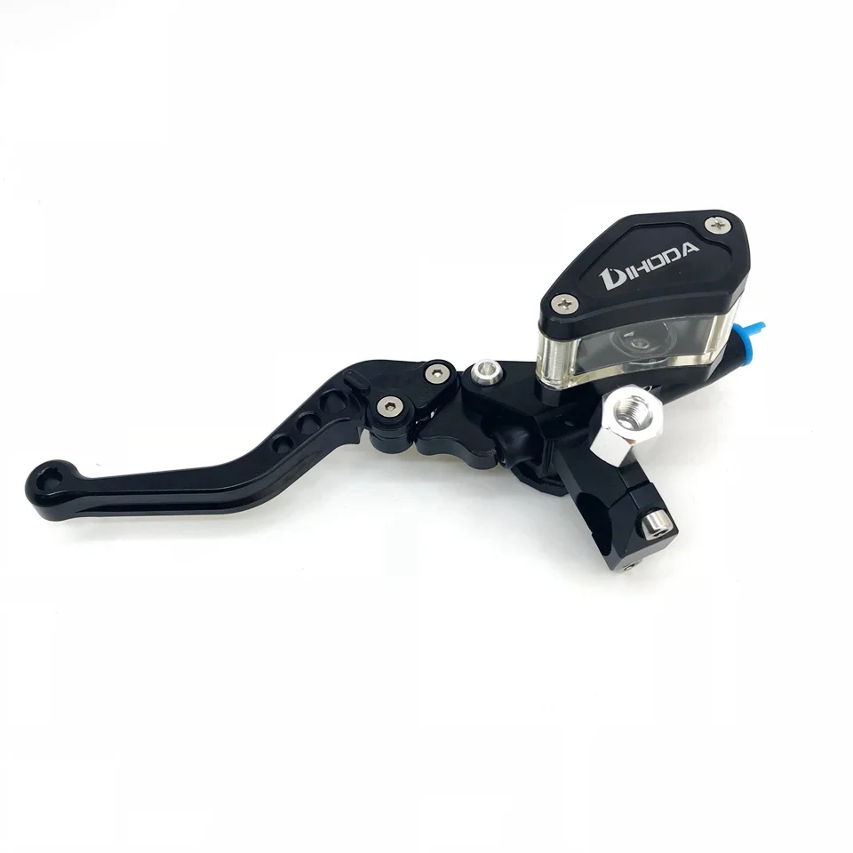 Black Left Pump CNC черный/красный/титан левый и правый насос гидравлических тормозов главный цилиндр рычаг или ручка сцепления с зеркальным монтажным отверстием - Цвет: Black Left Pump