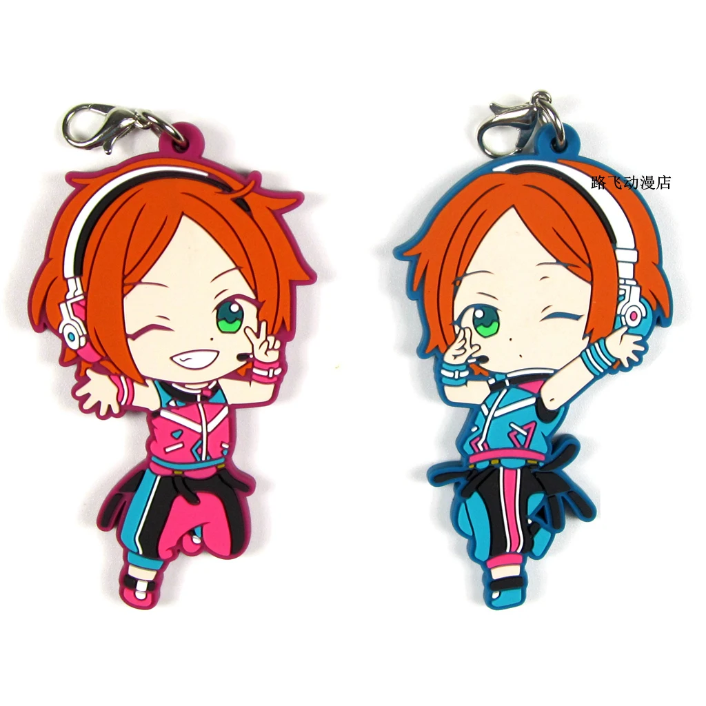 Аниме модель ансамбль звезды фигурку резиновый мобильный Aoi Yuta Hinata брелок для
