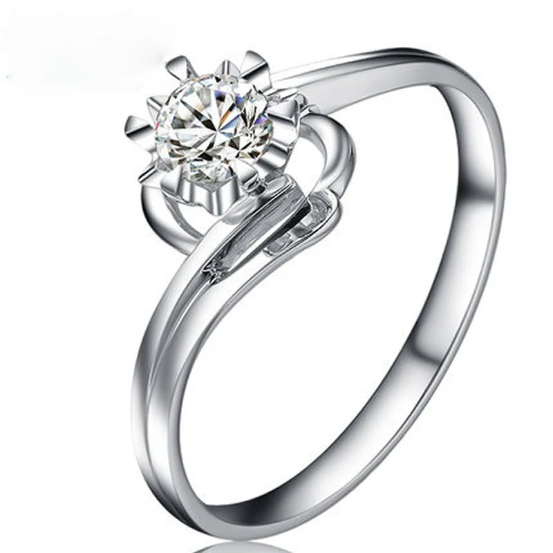 ANI 18K твердое белое/желтое/розовое золото (AU750) 0 3 CT сертифицированное обручальное