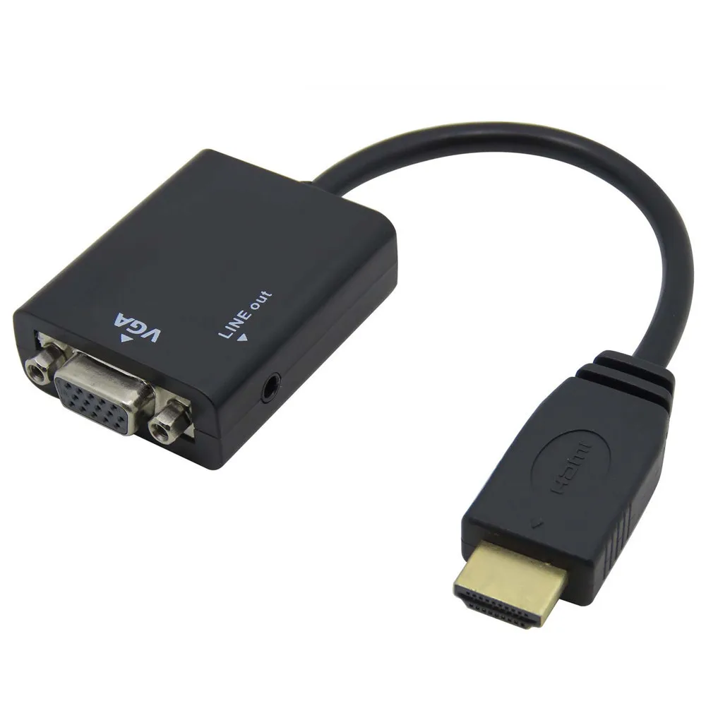 Конвертер hdmi в vga с аудио мини HDMI адаптер + Micro 3 1 к VGA папа мама многофункциональный