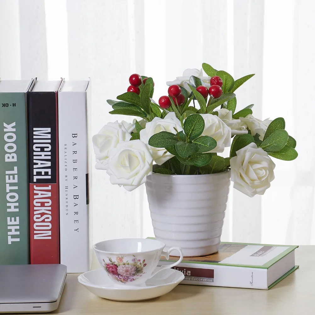 30 шт./компл. искусственные розы DIY букеты для свадебной вечеринки домашний Декор