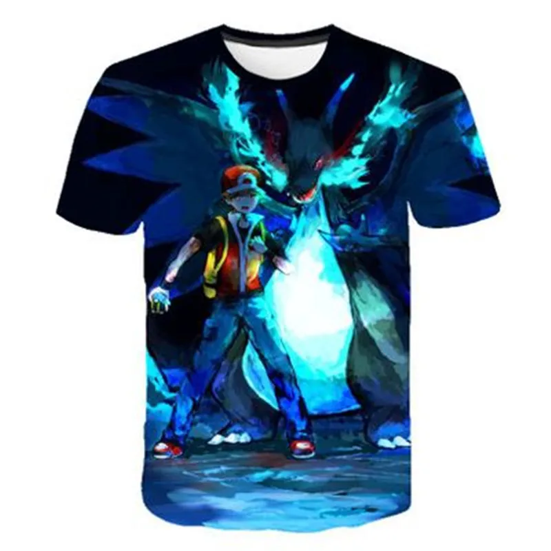 New Movie Detective Pokemon Pikachu T shirt 3D Printed Children T-shirts Summer Tshirts Fashion Anime Cartoon Kids Clothes