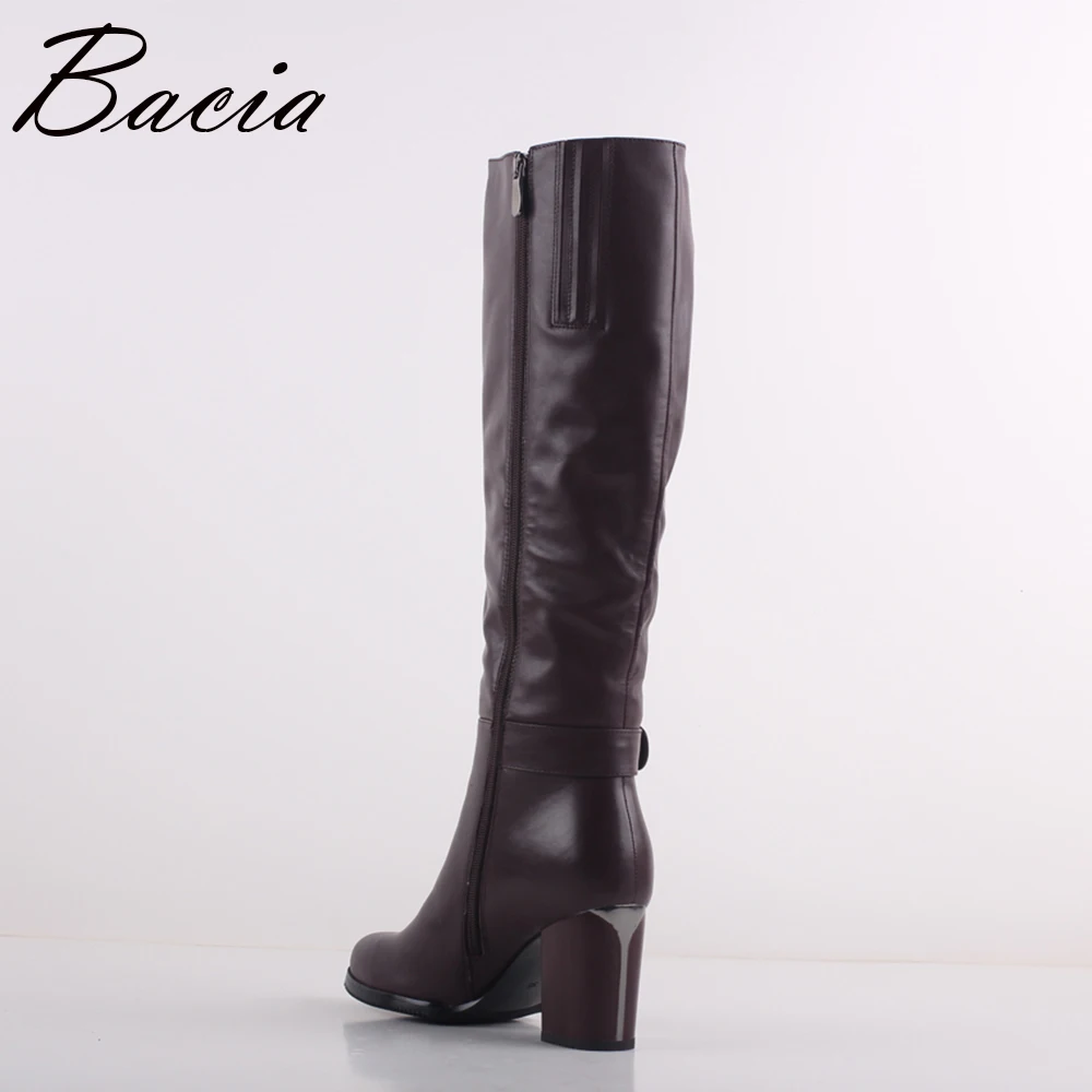 Bacia/осенне зимние ботинки кожаные женские из коровьей кожи и шерсти модная