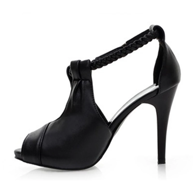 Летняя обувь на высоком каблуке женские босоножки пикантные туфли с открытым