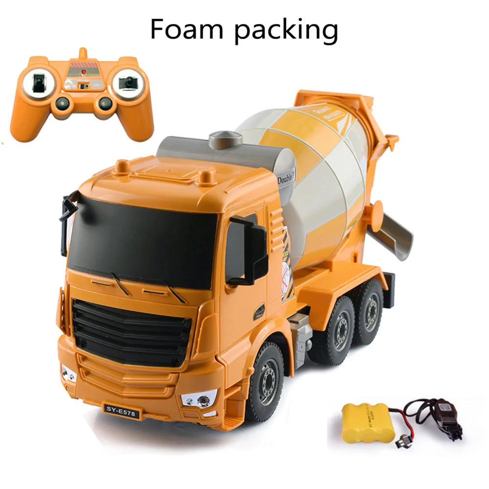 RC Mixer foam box Радиоуправляемый грузовик Большой самосвал электрическая Инженерная машина радиоуправляемая Строительная радиоуправляемая Автоцистерна Бетономешалка игрушечный автомобиль с батареей - Цвет: RC Mixer foam box
