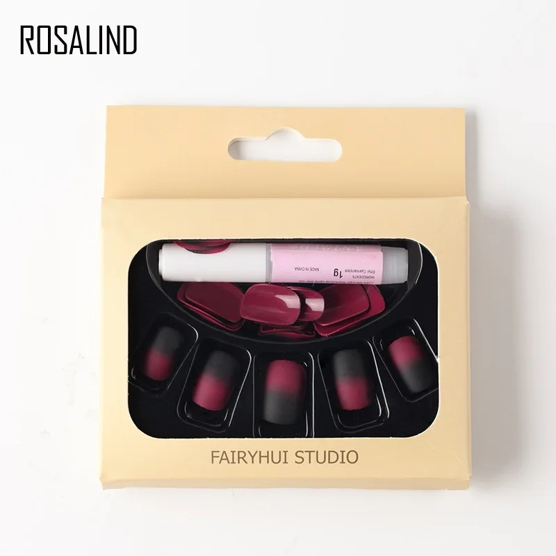 N5287 Накладные ногти ROSALIND для наращивания ногтей полное покрытие матовые накладные акриловые накладные ногти для маникюра - Цвет: N5287