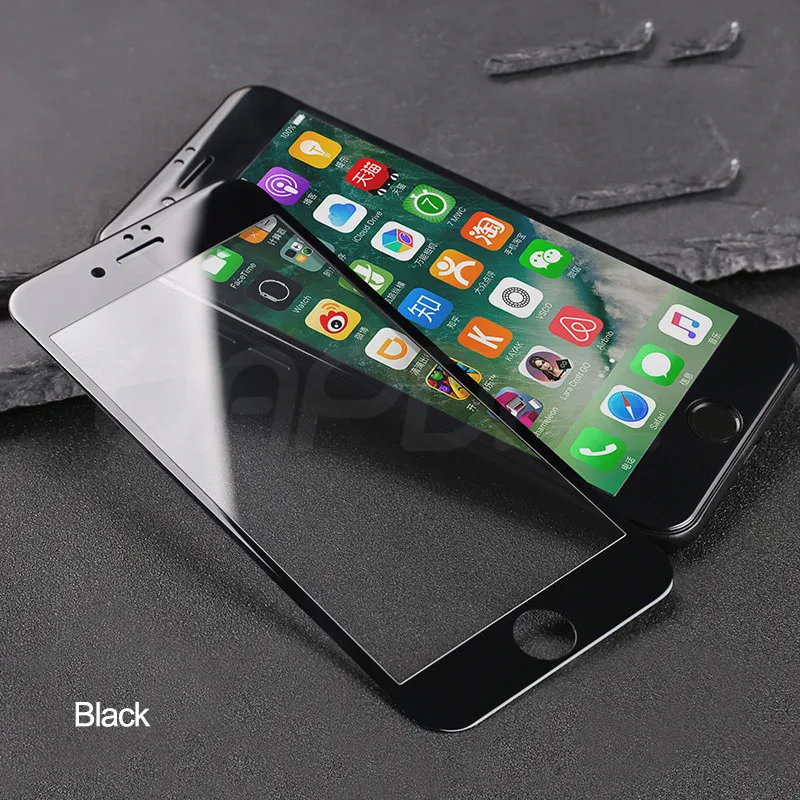 4D Мягкий край закаленное стекло для Apple iphone 6 6S 7 8 Plus 10 Защитная пленка для экрана для iphone X XR XS Max стеклянная пленка с полным покрытием экрана