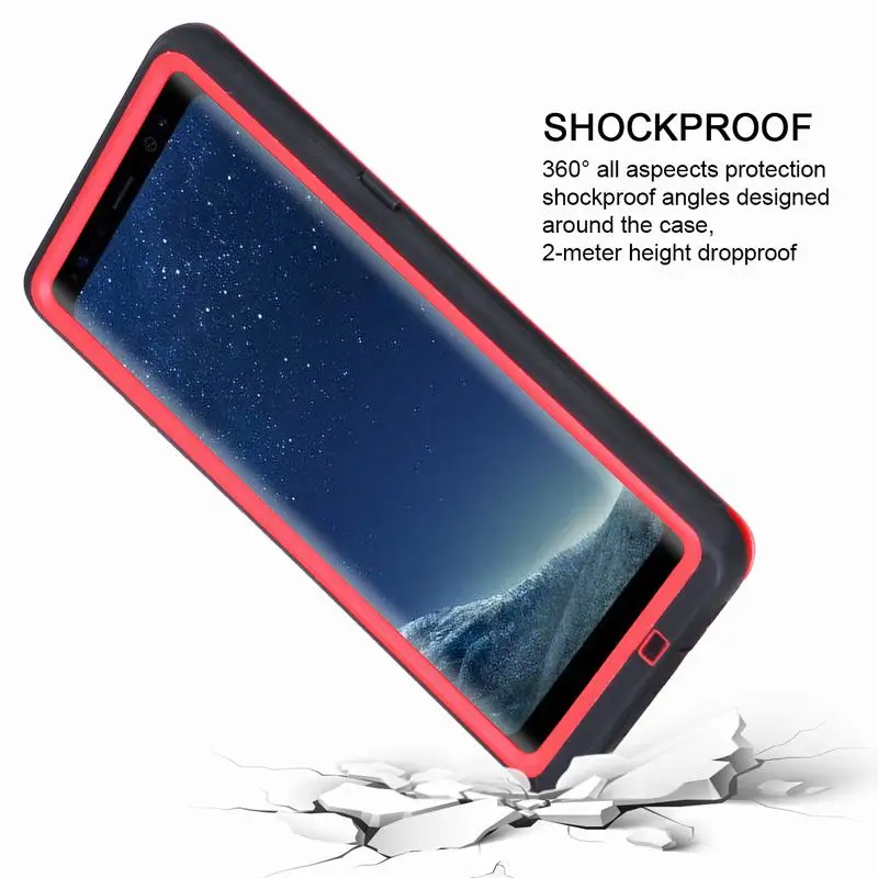 Waterproof Case For Samsung Galaxy Note 8 Luxury Original 360 Full Protection Matte Cover Shockproof |