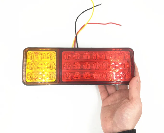 1 пара красный Янтарь 12 V 24 светодиодный ATV грузовик лампа прицепа для грузовика