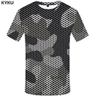 Футболка мужская камуфляжная с 3d принтом, забавная камуфляжная рубашка в стиле милитари, одежда с отверстиями в стиле аниме, готическая одежда