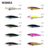 yernea 10pcslot 10 colors fishing lures floating minnow fishing lure hooks wobblers crankbait artificial bait 3d eyes carp