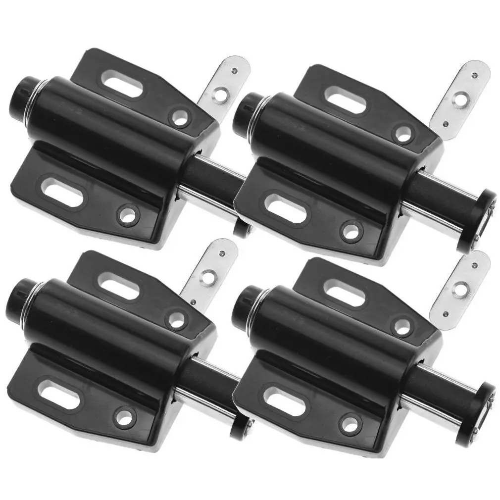 SHGO 4PCS черный магнитный толчок для открытия системы демпфер ящика шкафа|Дверные